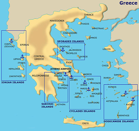 Greece Sailing Itineraries Greek Islands